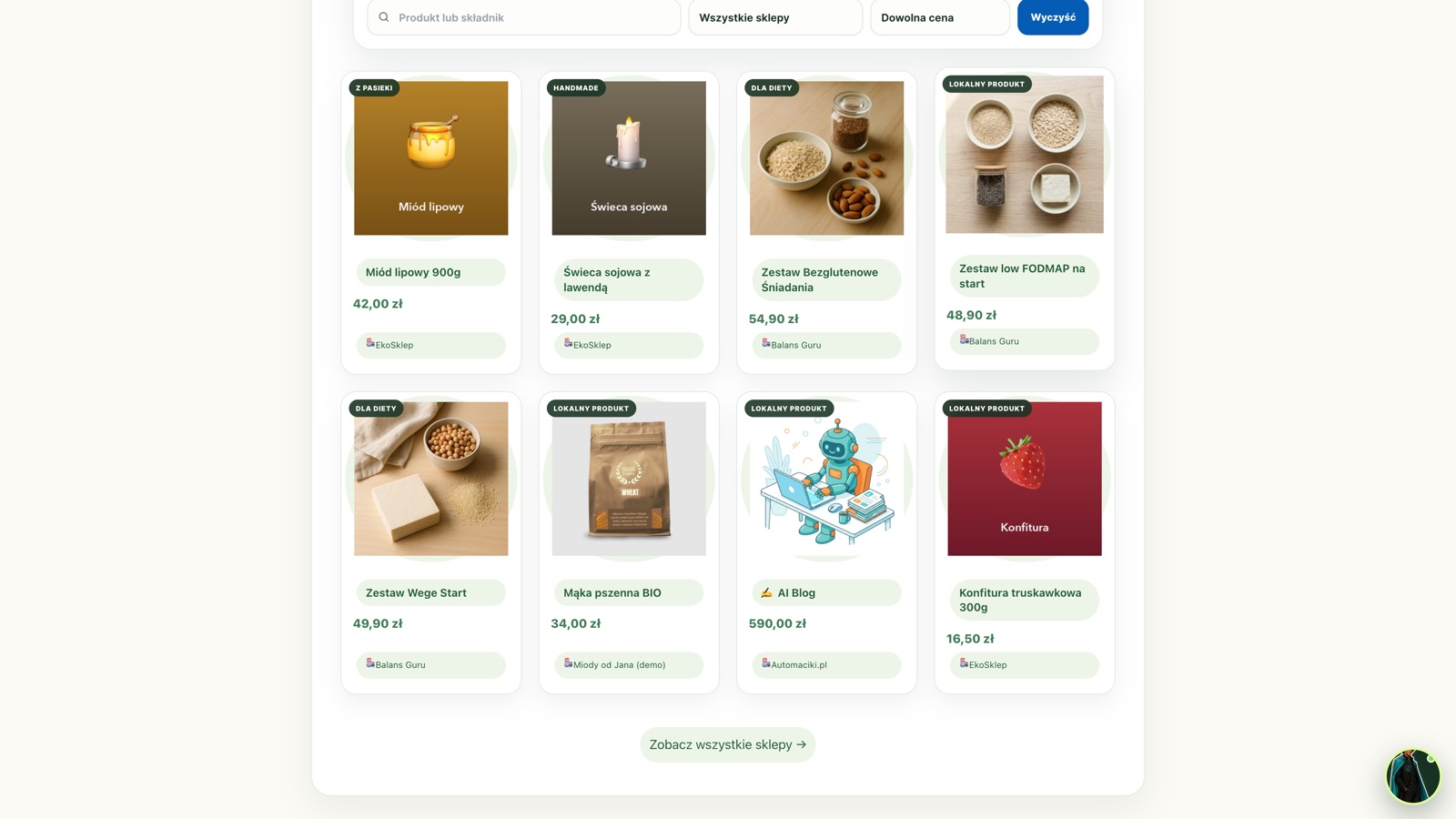 Karty produktów